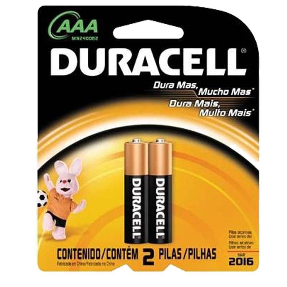 Pilha Alcalina Palito AAA - 1.5v - Blister c/ 2 Unidades - Duracell