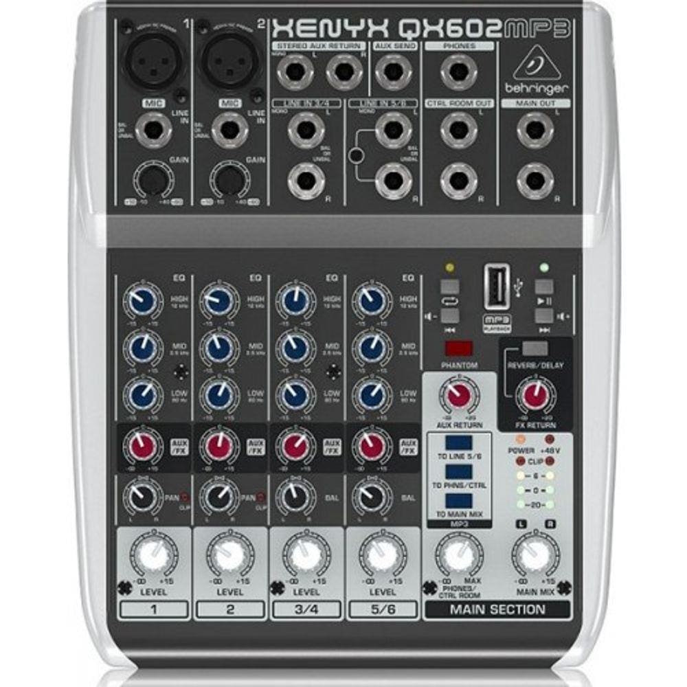 Mesa som mixer behringer xenyx 1202fx 12 canais 110v | Extra