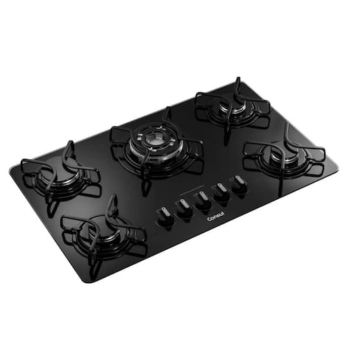imagem-Cooktop a Gás Consul 5 Bocas com Quadrichama CDD75AE Preto – Bivolt