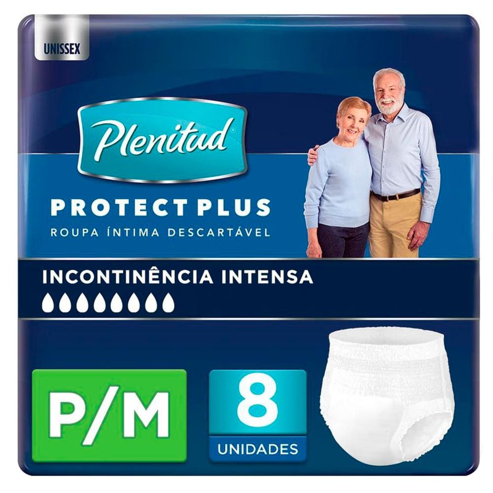 Roupa Íntima Plenitud Protect Plus P/M - 8 Unidades
