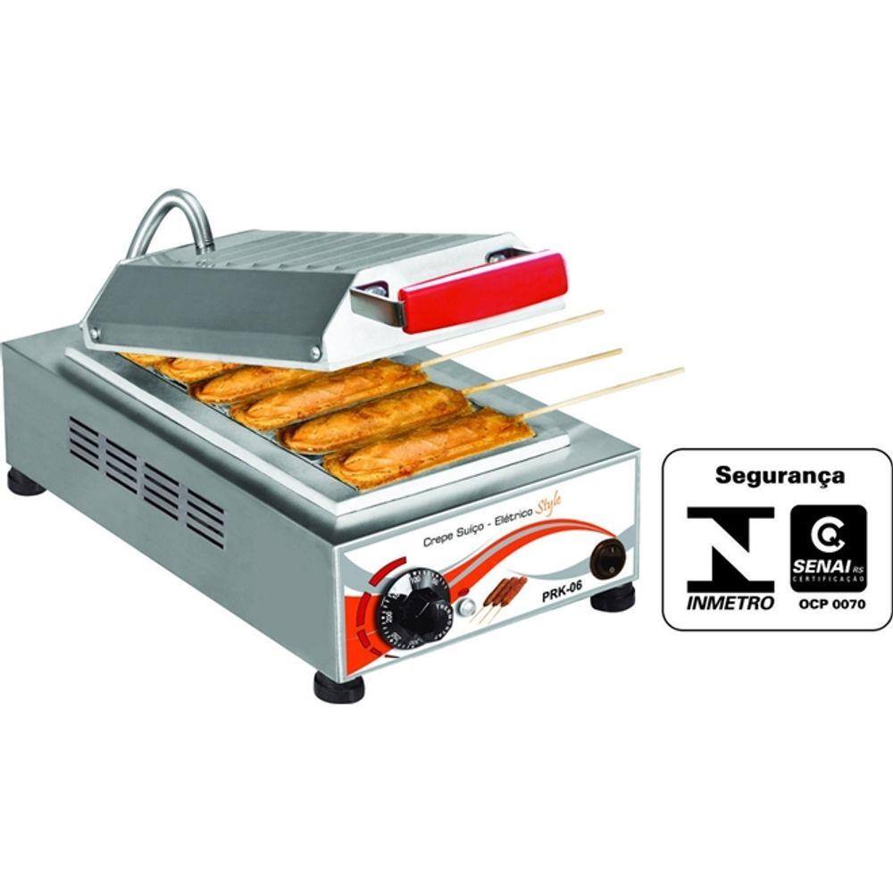 Prensa Elétrica De Crepes Suíço 06 Cavidades PRK-06E Style - Progas