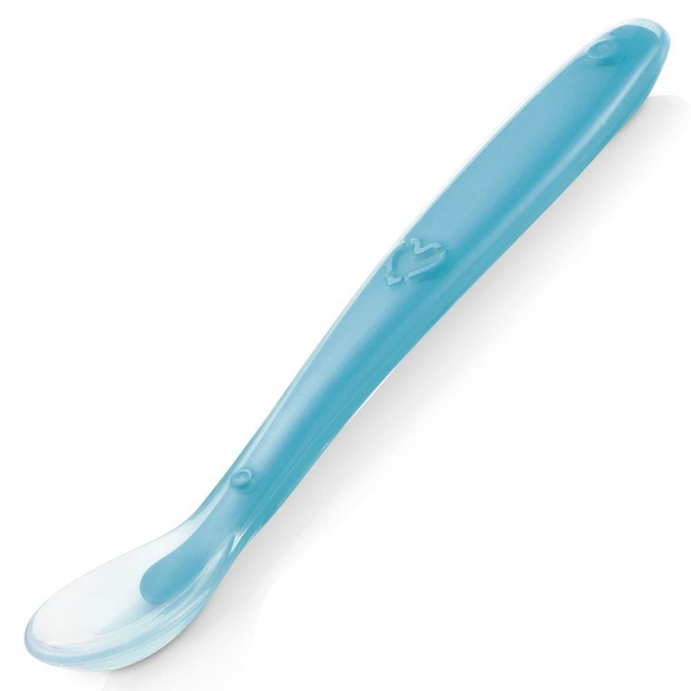 Colher De Silicone Funny Meal Azul Bb065 - Multikids