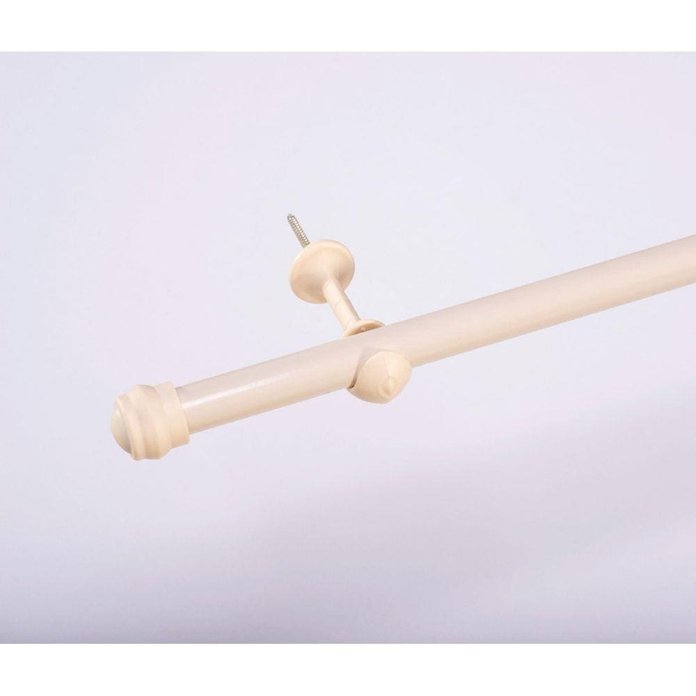 Varão Simples para Cortina de 4 Metros 19mm Kit Completo - Bege