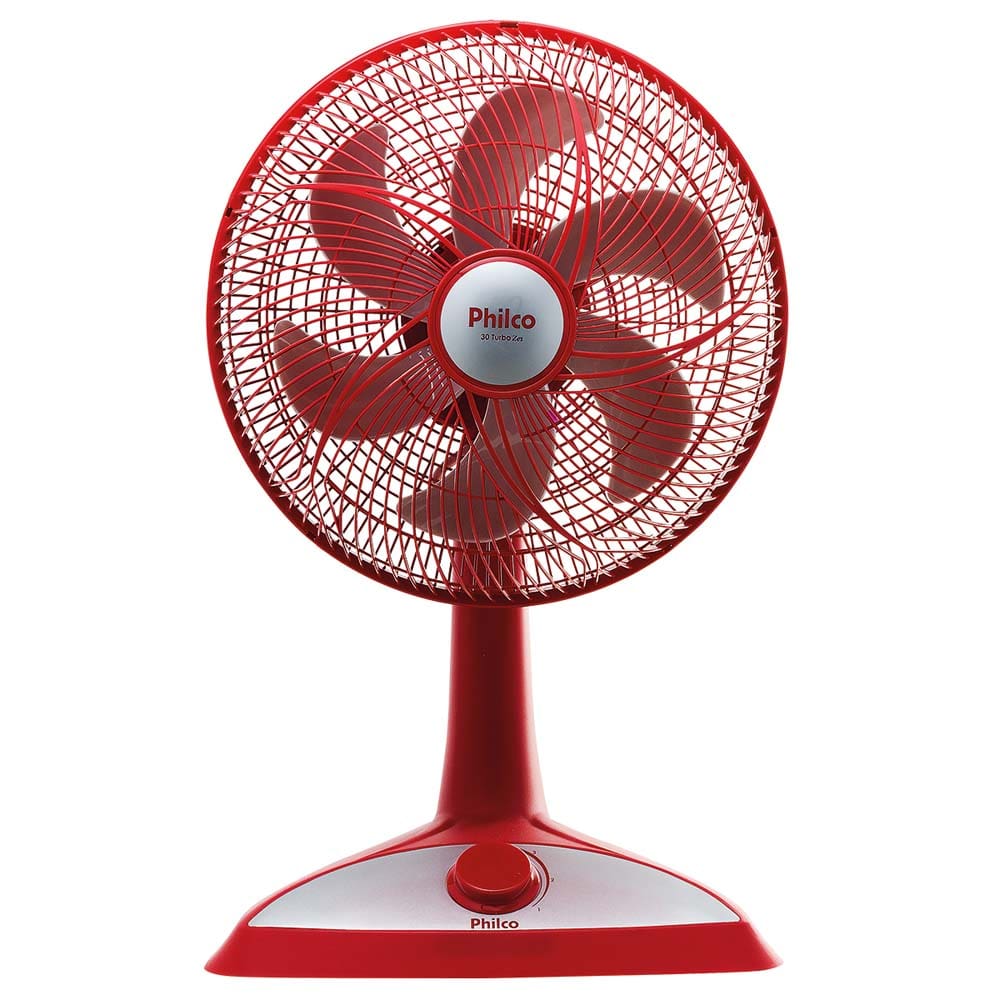 Ventilador de Mesa Philco 30cm Turbo com 6 Pás - Vermelho