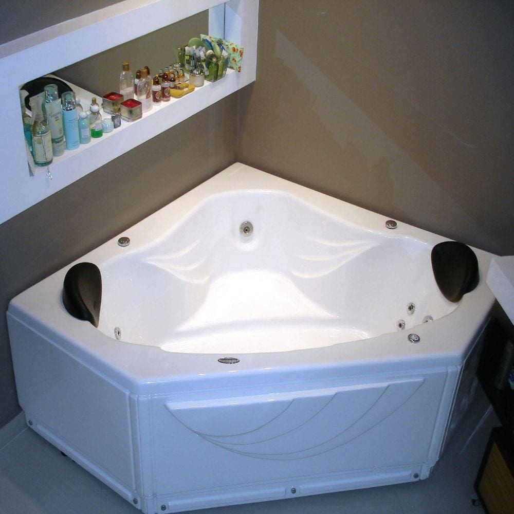 Banheira de Hidromassagem Ouro Fino Kanthocril II Standard 1,55m x 2,17m x 45cm - 05 Jatos
