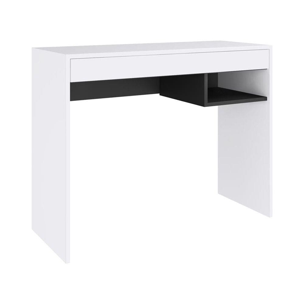 Escrivaninha Rubi - Branco e Preto Madesa