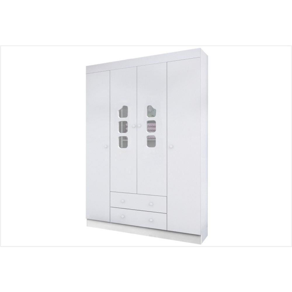Guarda Roupa 04 Portas Livia Branco - Phoenix