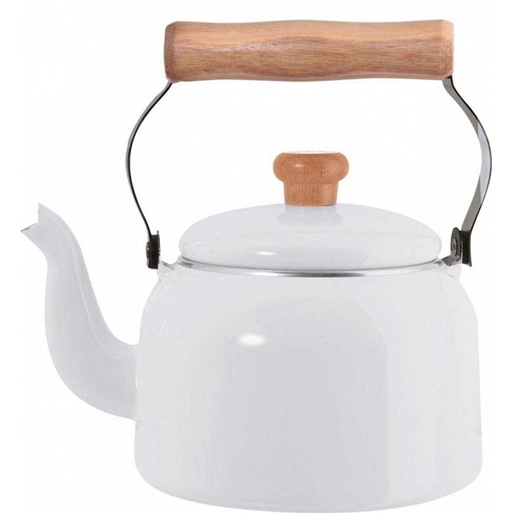 Chaleira Esmaltada Branco 1,8 L Ewel Linha Ágata - 152-003